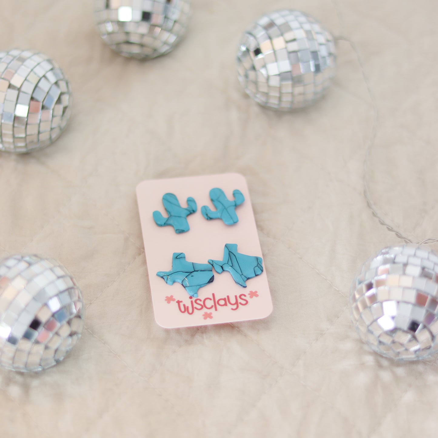 ARCHIVE Turquoise Texas and Mini Cactus Studs ♡