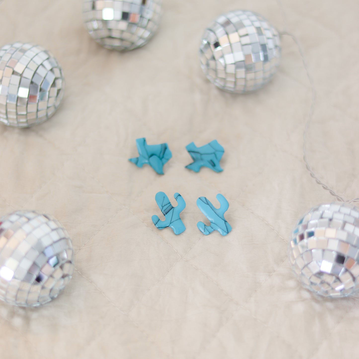 ARCHIVE Turquoise Texas and Mini Cactus Studs ♡